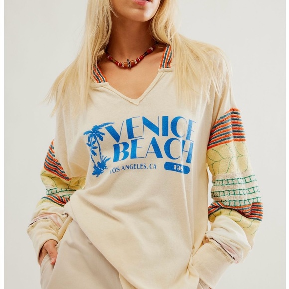 We The Free Tops - Free People We The Free All Summer Long Hoodie Venice Beach NWOT | Small